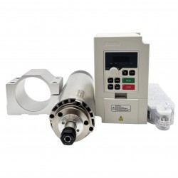 800W VFD Spindle Kit JGF-F65A-800 + H100-0.75 Indc. Air Cooled Spindle Motor + Variable Frequency Drive + 13Pcs ER11 Collet