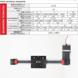 Belt Driven Linear Actuator Kit FPB50 Belt Drive Motorized Linear Slides Actuator Nema 23 Stepper Motor