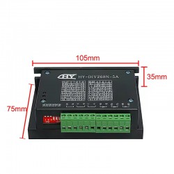 Digital Stepper Motor Driver HY-DIV268N-5A 0.2-5A 12-48V for NEMA 14, 17, 23, 24, 34 Stepper Motor