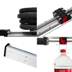 Double Guide Rails Ball Screw Linear Stage Module FSK80 Screw Driven Linear Actuator 100-1000mm with NEMA24 Stepper Motor