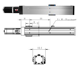 Double Guide Rails Ball Screw Linear Stage Module FSK80 Screw Driven Linear Actuator 100-1000mm with NEMA24 Stepper Motor
