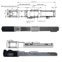 Double Rail Linear Actuator FCH60 Ball Screw Linear Slide Rail 50-1000mm with 400W Servo Motor
