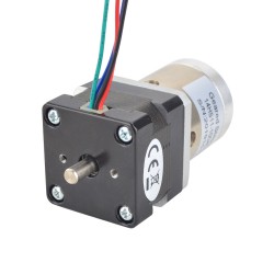 Dual Shaft Nema 14 Gear Stepper Motor 14HS11-1004D-PG19-AR3 1.0A with 19:1 Planetary Gearbox 1.92Nm Output Holding Torque