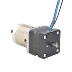 Dual Shaft Nema 14 Gear Stepper Motor 14HS11-1004D-PG19-AR3 1.0A with 19:1 Planetary Gearbox 1.92Nm Output Holding Torque