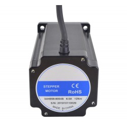 E Series Nema 34 Bipolar Stepper Motor 34HE59-6004S 1.8deg 12.0Nm 6.0A 86×86×151.5mm 4 Wires
