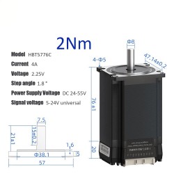 HBT57 Series Nema 23 Closed Loop Integrated Stepper Motor 1.2Nm/2Nm/3Nm with Drive 1000 Line Encoder