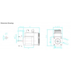 JMC iHSS42-24-05 Nema17 Closed Loop Integrated Stepper Motor 1.8 Deg 0.48Nm 1.2A
