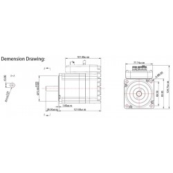 JMC iHSS86-60-45 NEMA 34 Closed Loop Integrated Stepper Motor 1.8 Deg 4.5Nm 6A 60V 2 Phase