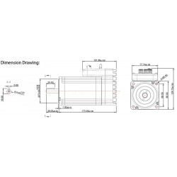 JMC iHSS86-80-100 NEMA 34 Closed Loop Integrated Stepper Motor 1.8 Deg 9.8 Nm 6A 80V 2 Phase