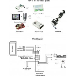 Linear Ball Screw Actuator FSL40 CNC Motorized Linear Ball Ccrew Actuator 500mm With Nema 23 Stepper Motor