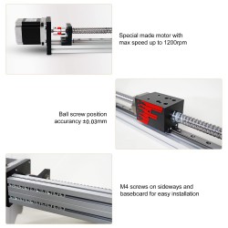 Linear Ball Screw Actuator FSL40 CNC Motorized Linear Ball Ccrew Actuator 500mm With Nema 23 Stepper Motor