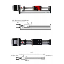 Linear Ball Screw Actuator FSL40 CNC Motorized Linear Ball Ccrew Actuator 500mm With Nema 23 Stepper Motor
