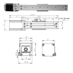 Linear Slide Rail Linear Ball Screw Actuator FSK40J 50-1000mm with Nema 23 Stepper Motor
