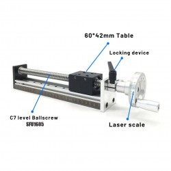 Manual Linear Slides Actuator DXG6042 Mini Manual Ballscrew Slide Table with Handwheel