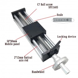 Manual Linear Slides Actuator GGP5080 Ballscrew Rail Slide Stage CNC Motion Module with Handwheel