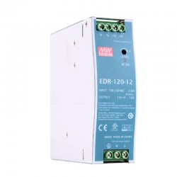 MeanWell EDR-120-12 DIN Rail SMPS Power Supply 12VDC 120W 10A