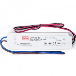 Meanwell LPV-60-12 SMPS Power Supply / Switch Mode Power Supply 5A 12V 60W
