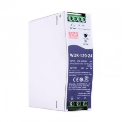 Meanwell WDR-120-24 DIN Rail SMPS Power Supply 24VDC 5A 120W