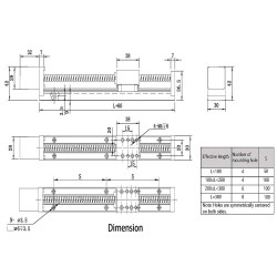 Motorized Linear Slides Actuator FSL30 50-300mm Linear Ball Screw Actuator with Nema 14 Stepper Motor