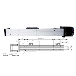 Motorized Linear Slides Actuator FSL40 Linear Slide Rail Linear Ball Screw Actuator 50-1000mm with Nema 23 Stepper Motor