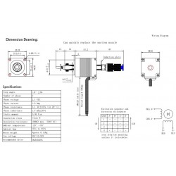 Nema 11 Bipolar Stepper Motor Oukeda OK28FD33DL-ZC-SX 6Ncm 1A 1.8 deg 4 Wires with Cushioning Nozzle