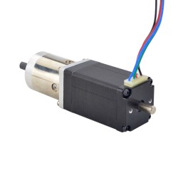 Nema 11 Dual Shaft Geared Stepper Motor 11HS20-0674D-PG14-AR3 with 14:1 Planetary Gearbox (9.5mm Rear Shaft Length)