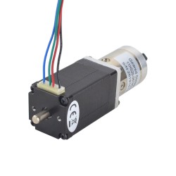Nema 11 Dual Shaft Geared Stepper Motor 11HS20-0674D-PG14-AR3 with 14:1 Planetary Gearbox (9.5mm Rear Shaft Length)