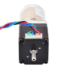 Nema 11 Geared Stepper Motor 11HS12-0674D1-PG100 0.67A with Rear Shaft, 100:1 Planetary Gearbox, 3Nm Max Permissible Torque