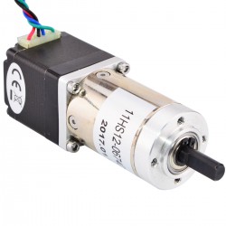 Nema 11 Geared Stepper Motor 11HS12-0674D1-PG100 0.67A with Rear Shaft, 100:1 Planetary Gearbox, 3Nm Max Permissible Torque