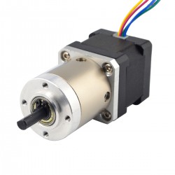 Nema 14 Gear Step Motor 14HS13-0804D-PG19 with Rear Shaft & 19:1 Gearbox 2.17Nm Output Holding Torque