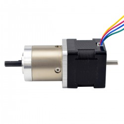 Nema 14 Gear Step Motor 14HS13-0804D-PG19 with Rear Shaft & 19:1 Gearbox 2.17Nm Output Holding Torque