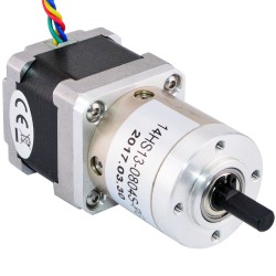 Nema 14 Geared Stepper Motor 14HS13-0804S-PG19 with 19:1 Planetary Gearbox 2.77Nm Output Holding Torque