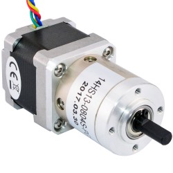 Nema 14 Geared Stepper Motor 14HS13-0804S-PG51 with 51:1 Planetary Gearbox 4Nm Max Permissible Torque