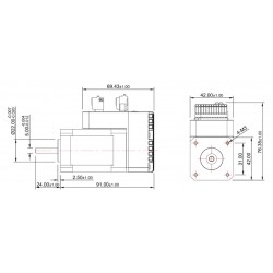 Nema 17 42mm 24V 52W Integrated AC Servo Motor JMC iHSV42-40-05-24 12.5Ncm 52000RPM