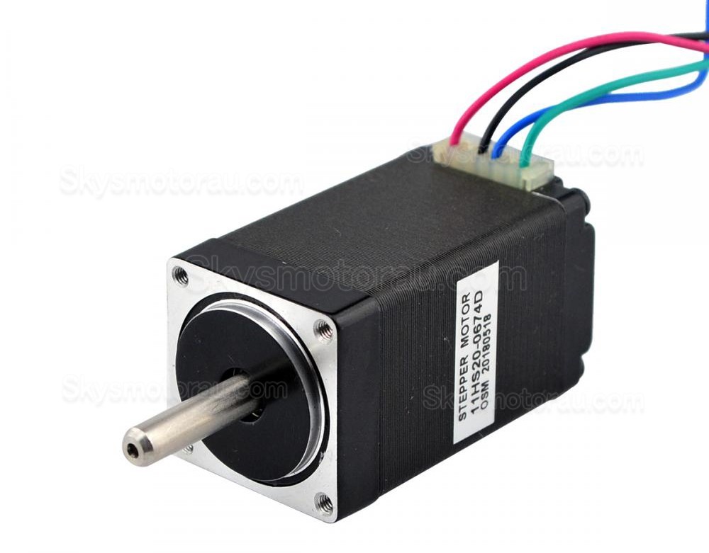 NEMA 11 Bipolar Stepper Motor 11HS20-0674D Dual Shaft 12Ncm 0.67A 1.8deg 28&times;28&times;51mm 4-Wire