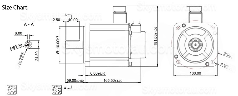 1.5KW AC Servo Motor Kit 130JASM515220K-17B+JASD20002-20B 7.16N.m 220V 7.2A 2000RPM with JASD20002-20B Servo Driver