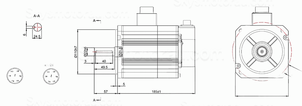 1.5KW AC Servo Motor Kit 130JASM515230K-17B-SC+JASD2000 4.78N.m 5.6A 3000RPM 220V with JASD2000 Servo Driver