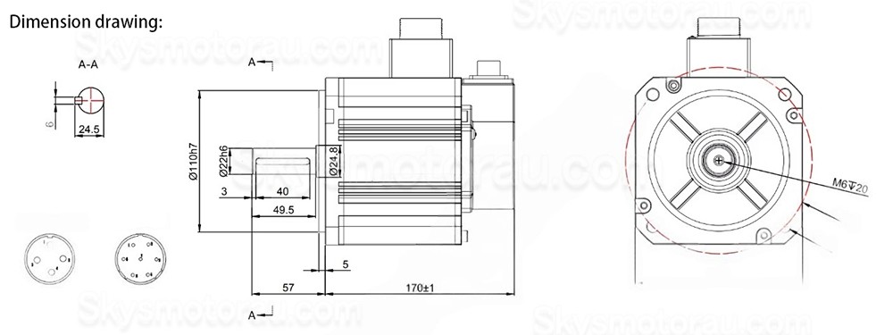 2.0KW AC Servo Motor Kit 130JASM520220K-17B+JASD20002-20B 9.55N.m 220V 10.2A 2000RPM with JASD20002-20B Servo Driver