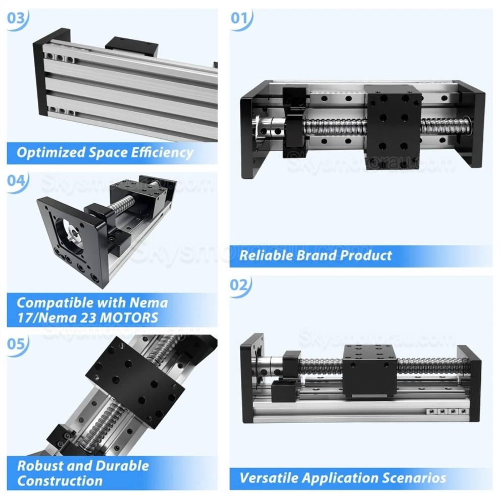 Motorized Linear Slides Actuator OSP001594 Double Guide Ball Screw Linear Actuator Kit with Motor & Driver