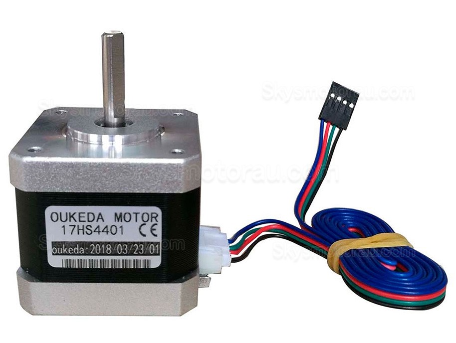 Oukeda NEMA 17 Bipolar Stepper Motor 17HS4401 45Ncm 1.68A 1.8 deg 4 Wires for 3D Printer Robotics