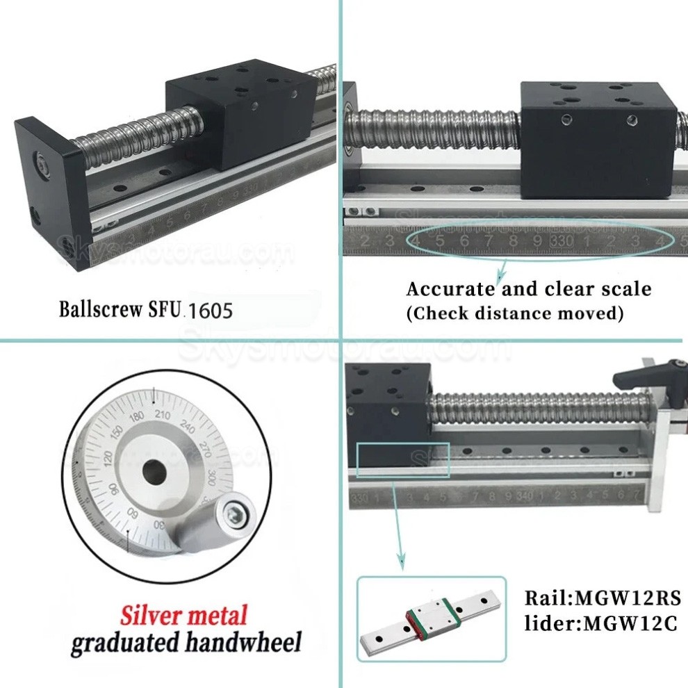 Manual Linear Slides Actuator DXG6042 Mini Manual Ballscrew Slide Table with Handwheel