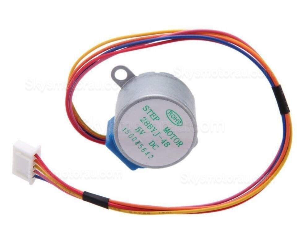 5V 28BJY 48 Stepper Motor 64:1 Reduction 4 Phase 5 Wire 5V Mini DC Gear Motor