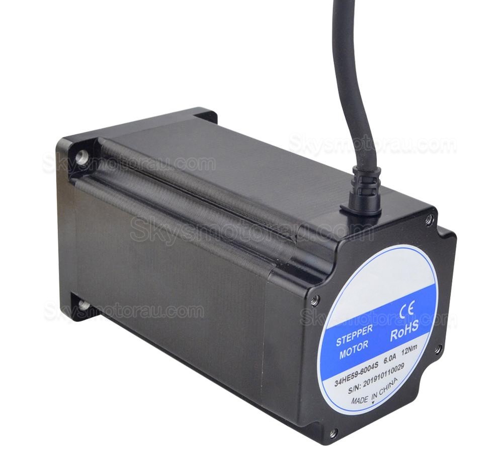 E Series Nema 34 Bipolar Stepper Motor 34HE59-6004S 1.8deg 12.0Nm 6.0A 86&times;86&times;151.5mm 4 Wires