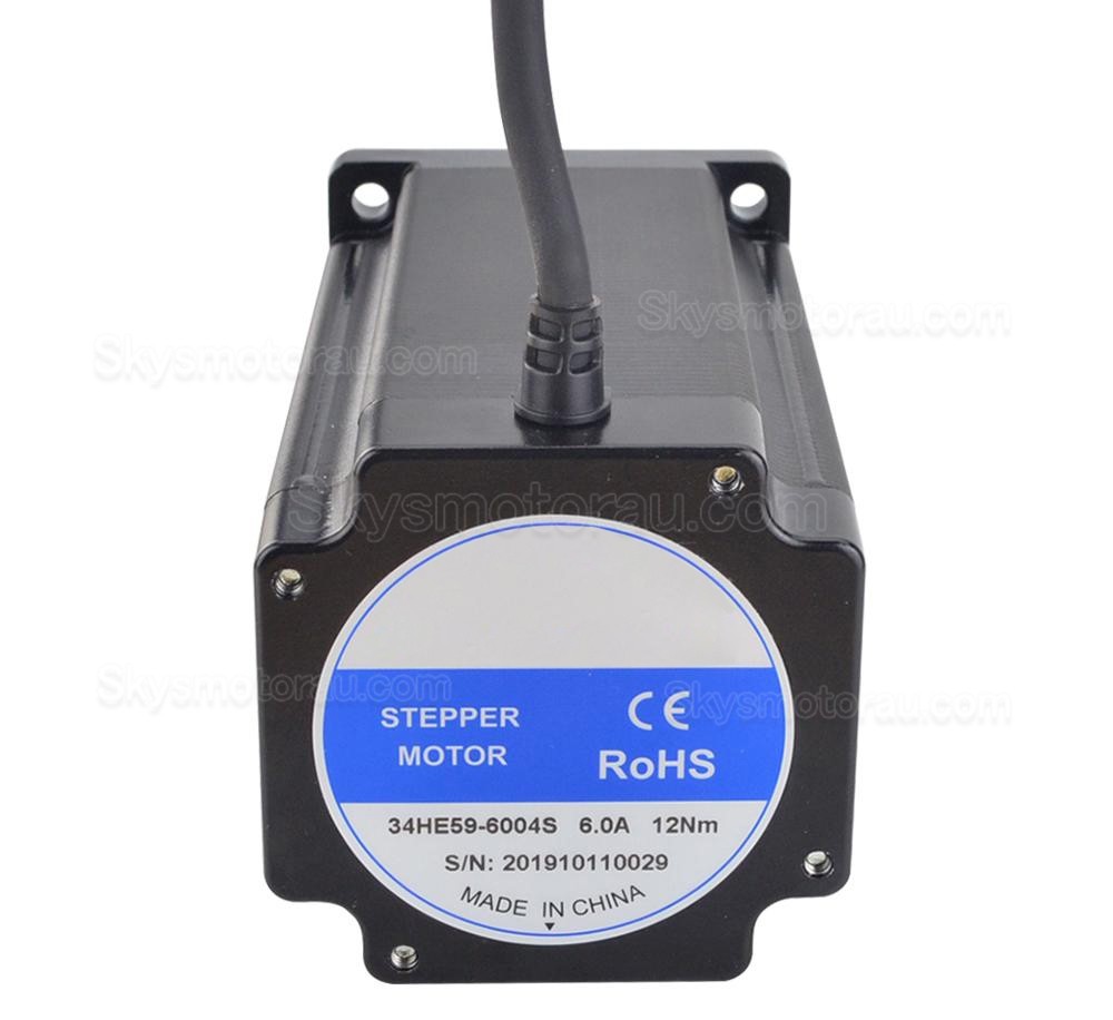 E Series Nema 34 Bipolar Stepper Motor 34HE59-6004S 1.8deg 12.0Nm 6.0A 86&times;86&times;151.5mm 4 Wires