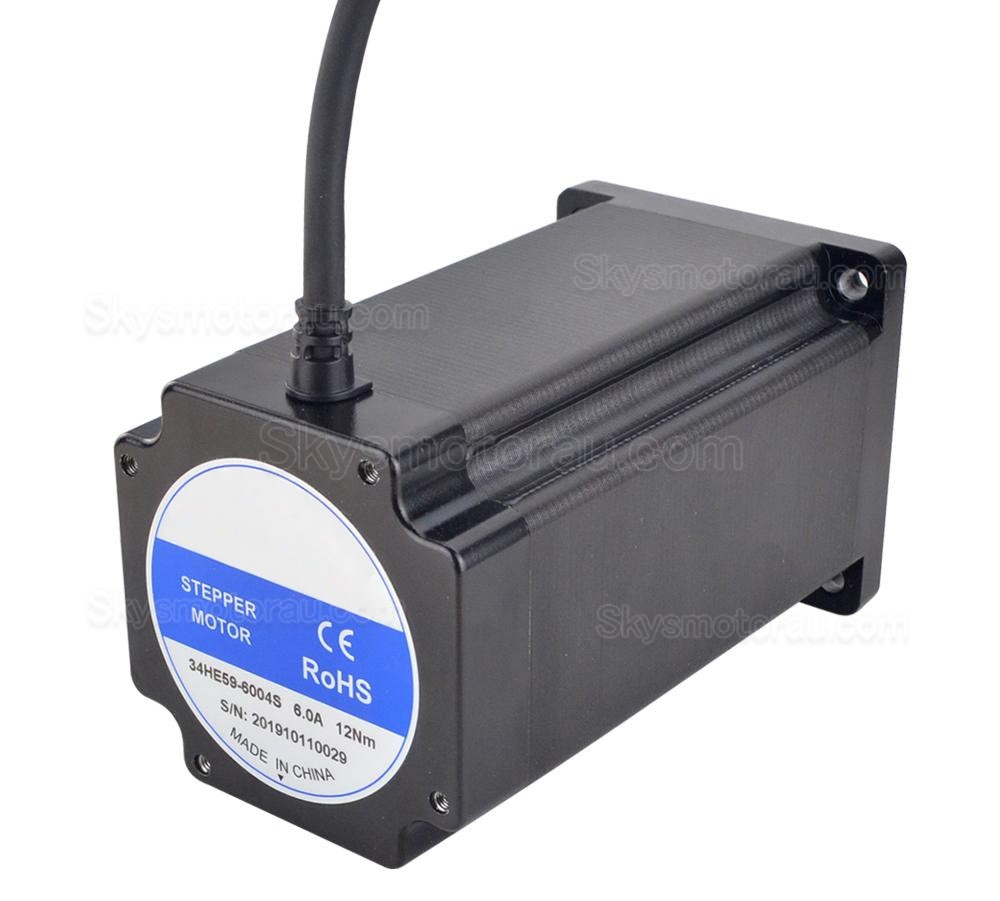 E Series Nema 34 Bipolar Stepper Motor 34HE59-6004S 1.8deg 12.0Nm 6.0A 86&times;86&times;151.5mm 4 Wires