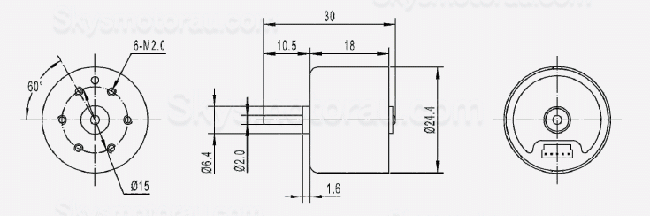 20Pcs TTMotor TEC2418 &Phi;24.4mm 12V/24V 3 Phase Brushless DC Motor BLDC Motor 0.02Kg.cm 5100rpm/7500rpm