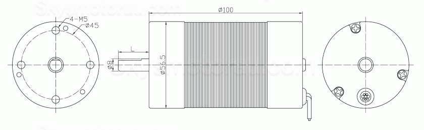 10Pcs 12V/24V 3 Phase Brushless DC Motors DC BLDC Motor TEC56100 400g.cm 3050RPM 12.5W