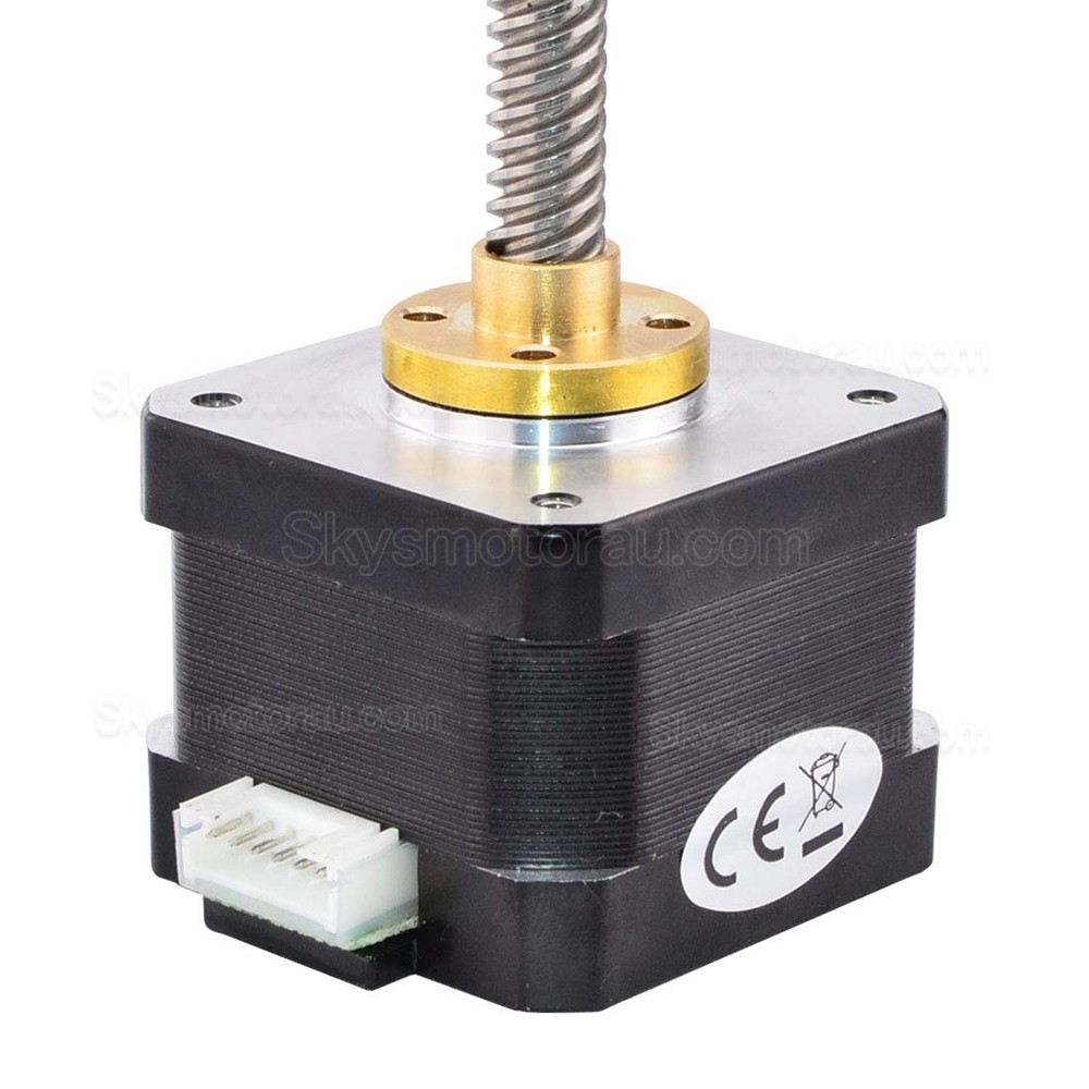 Nema 17 Economy Linear Stepper Motor 17LS13-0404E-32G Screw Length 32mm, Lead/rev 8mm, 0.4A 26Ncm