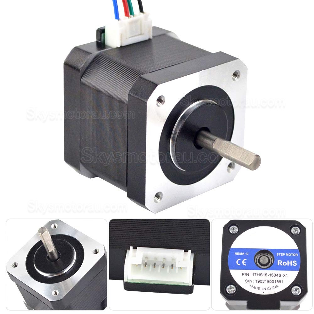 Nema 17 Bipolar Stepper Motor 17HS15-1504S-X1 45Ncm 12V 1.5A 42&times;42&times;39mm 4 Wires with 1m Cable and Connector