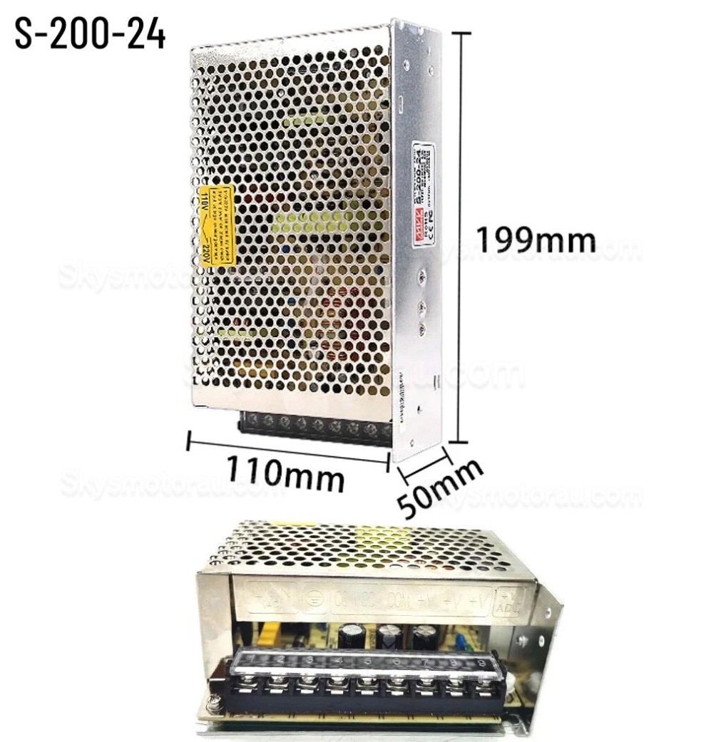 Ballscrew Motorized Linear Slides Actuator Kit 1.2Nm/2Nm/3Nm Stroke 100mm - 300mm with Nema 23 Motor, Driver & Power Supply